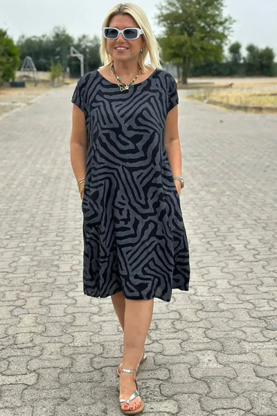 Marika – Casual Zebra Print Summer Dress