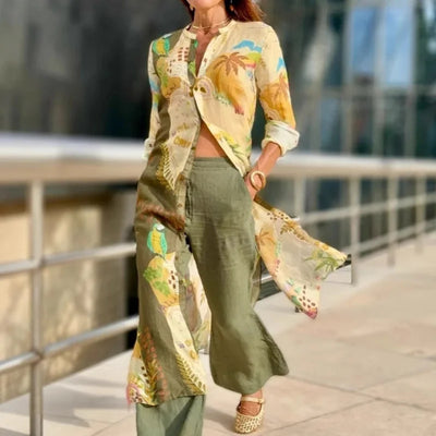 Liandra – Longline Printed Blouse