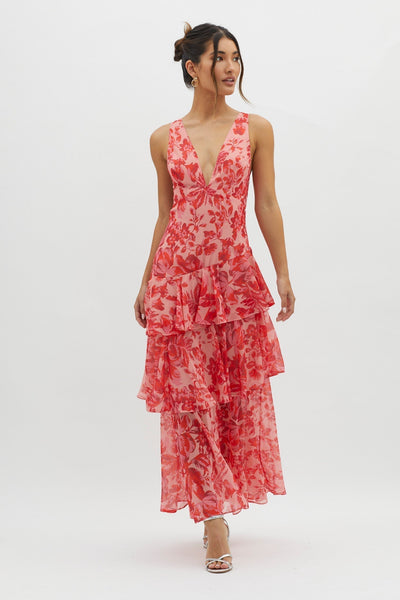Liza – Tiered Floral Maxi Dress