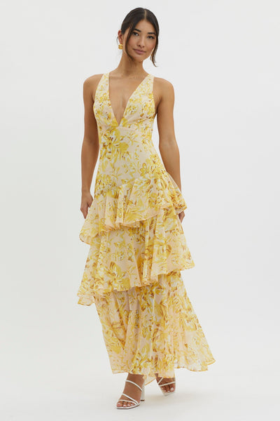 Liza – Tiered Floral Maxi Dress