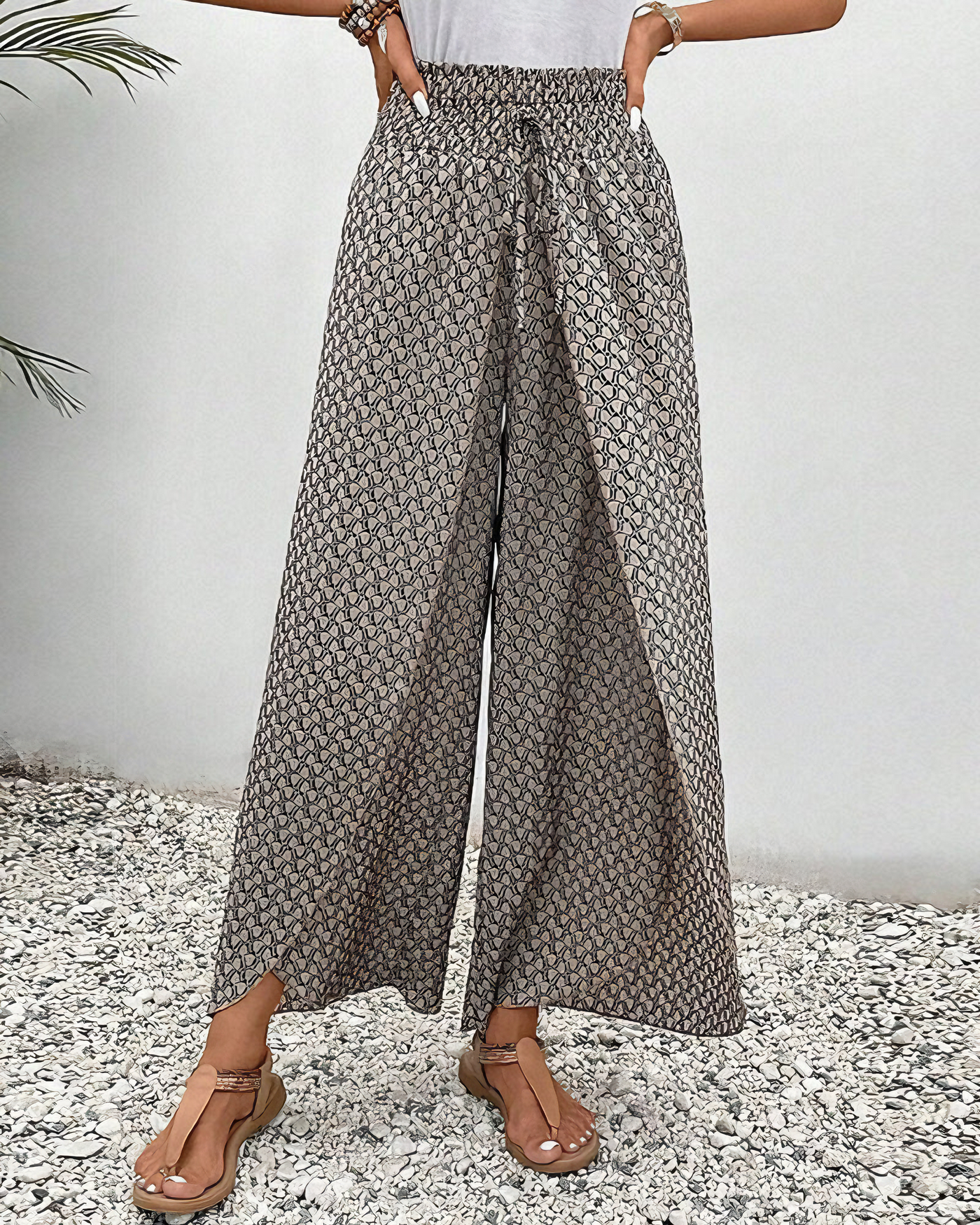 Sahara – Printed Palazzo Trousers