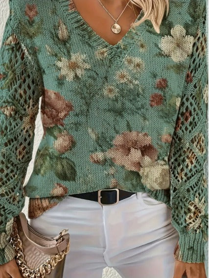 Avelora – Lightweight Floral Knit Sweater 3