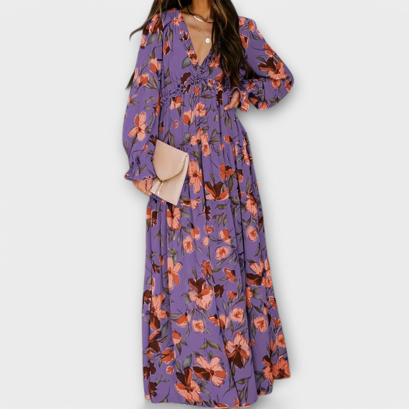 Helen - Elegant Floral Maxi Dress