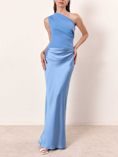 Tasha - Elegant One Shoulder Maxi Dress