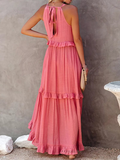 Azzura – Elegant Tiered Ruffle Maxi Dress