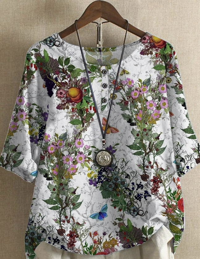 Raisa - Comfortable Colorful Blouse With Half Sleeves 9