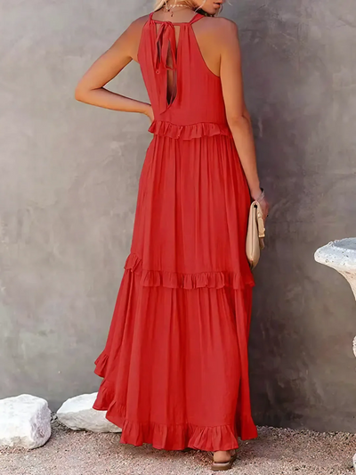 Azzura – Elegant Tiered Ruffle Maxi Dress