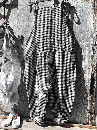 Kacy - Striped Wide Leg Overalls