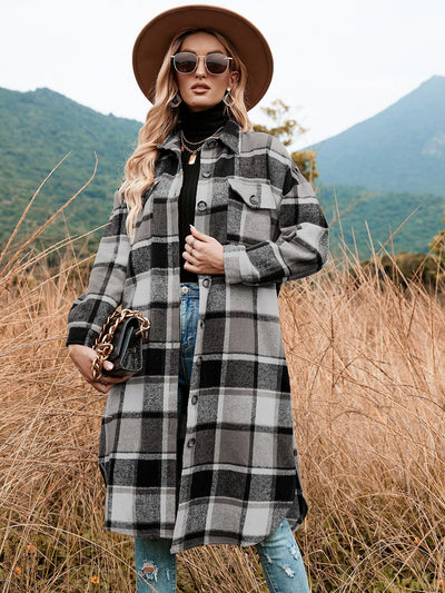 Brielle – The Plaid Statement Shacket