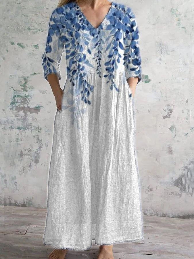 Selva – Botanical Print Maxi Dress 7