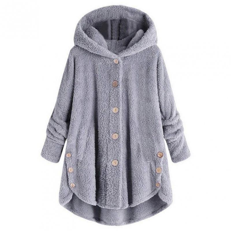 Lyla – Ultra-Soft Hooded Button-Up Fleece Jacket
