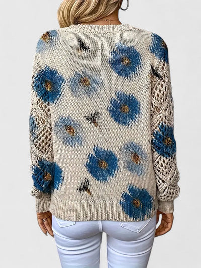Avelora – Lightweight Floral Knit Sweater