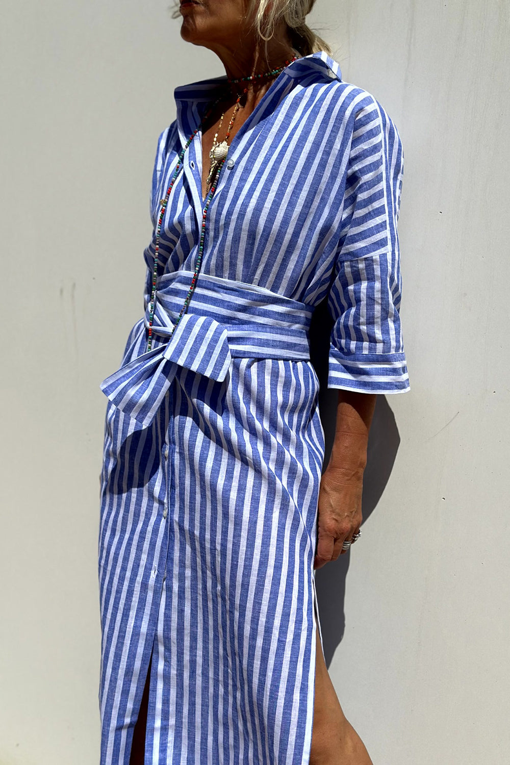 Beatrice – Elegant striped shirt dress