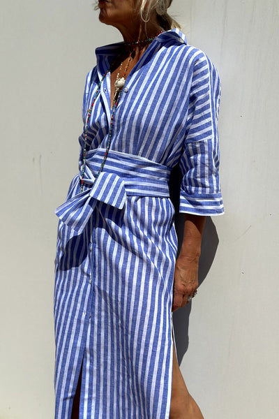 Beatrice – Elegant striped shirt dress