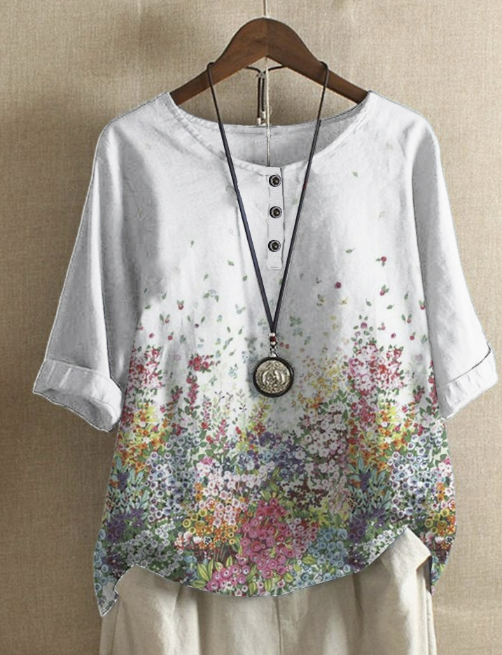 Raisa - Comfortable Colorful Blouse With Half Sleeves 8