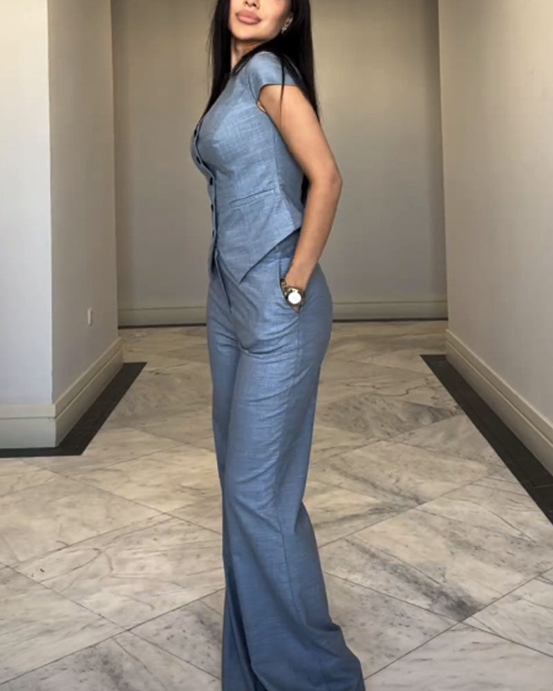 Laurita - V-Neck 2-Piece Set