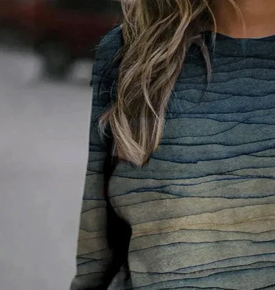 Gini - Wave Printed Sweatshirt