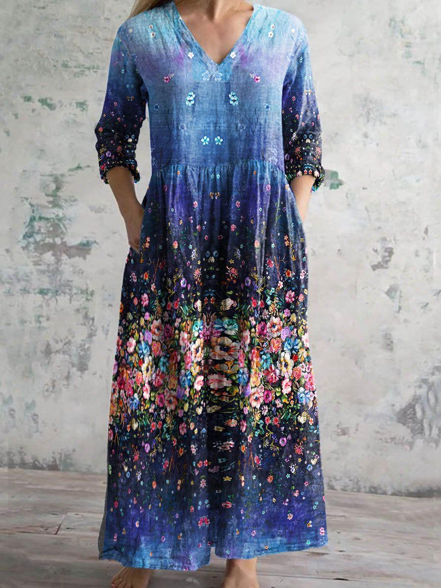 Selva – Botanical Print Maxi Dress 11