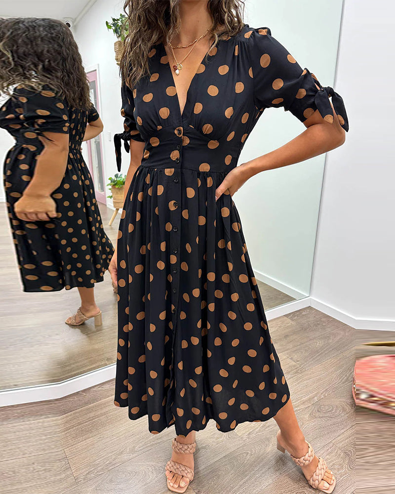 Ava – Polka Dot Midi Dress