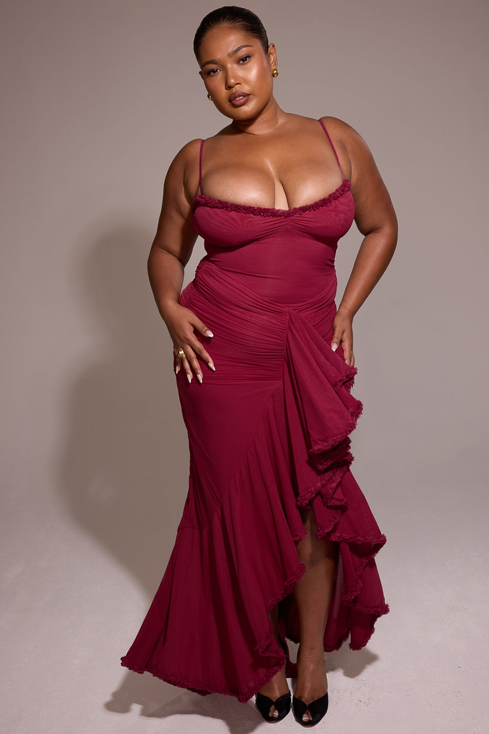 Solène – Elegant Ruffled Evening Dress