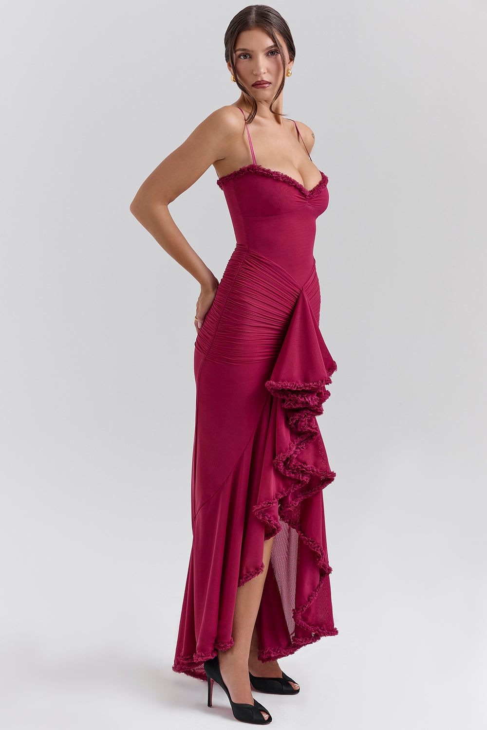 Solène – Elegant Ruffled Evening Dress
