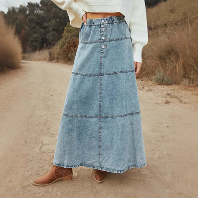 Wanda – Boho Denim Skirt
