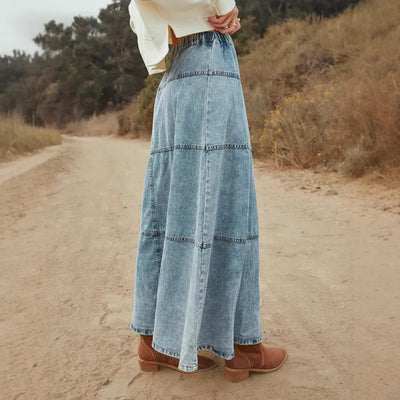 Wanda – Boho Denim Skirt