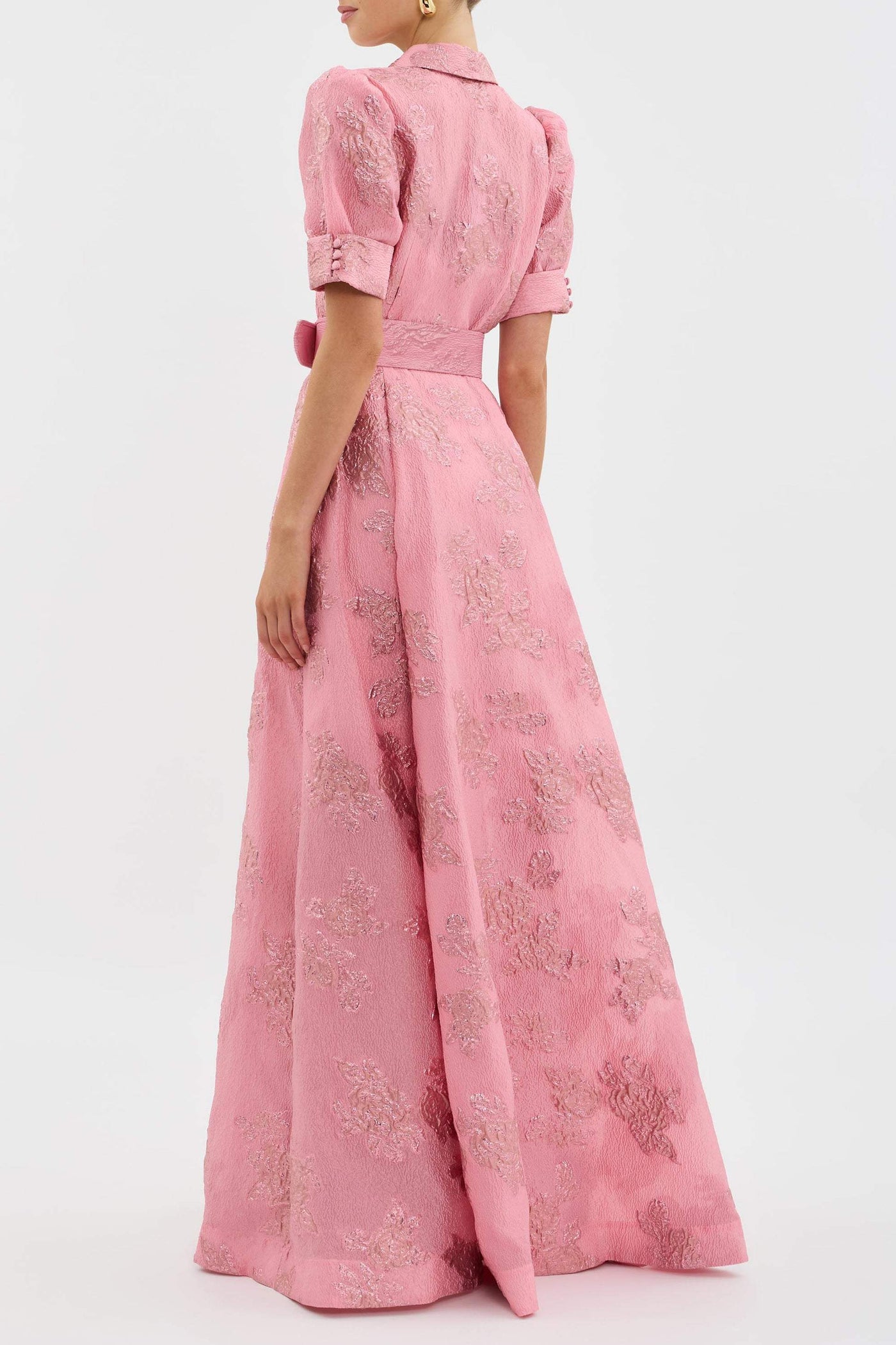 Vaila - Floral Elegance Belted Midi Dress