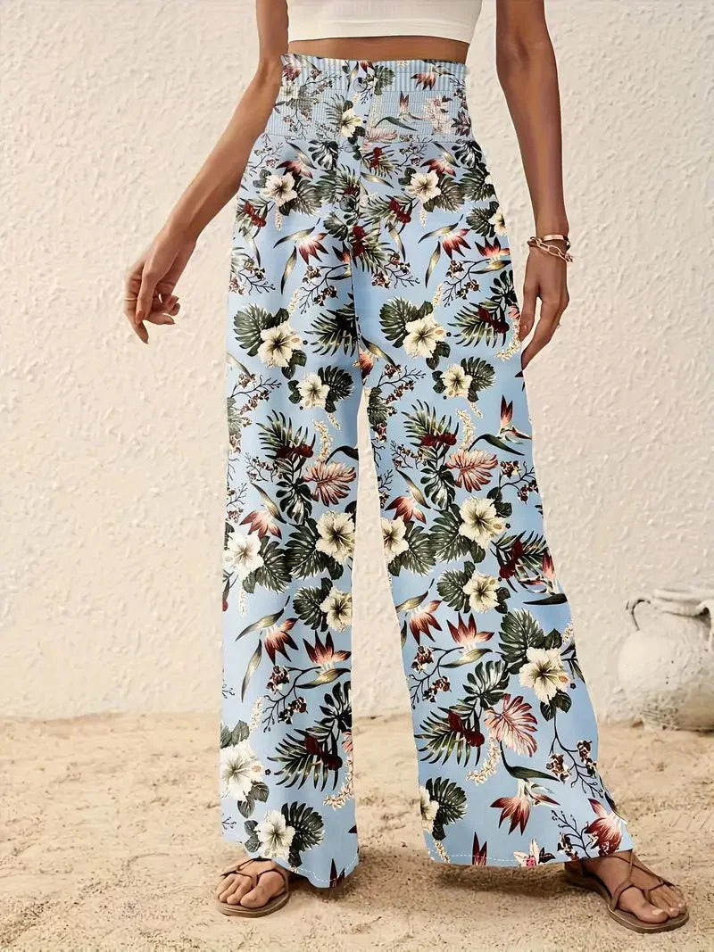 Lyanna – Floral High-Waist Summer Pants