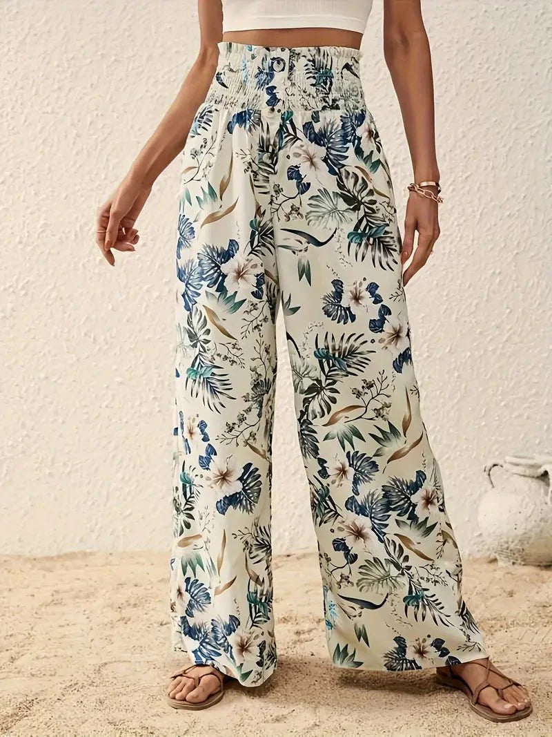 Lyanna – Floral High-Waist Summer Pants