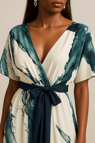 Dione – Watercolor Print Maxi Dress