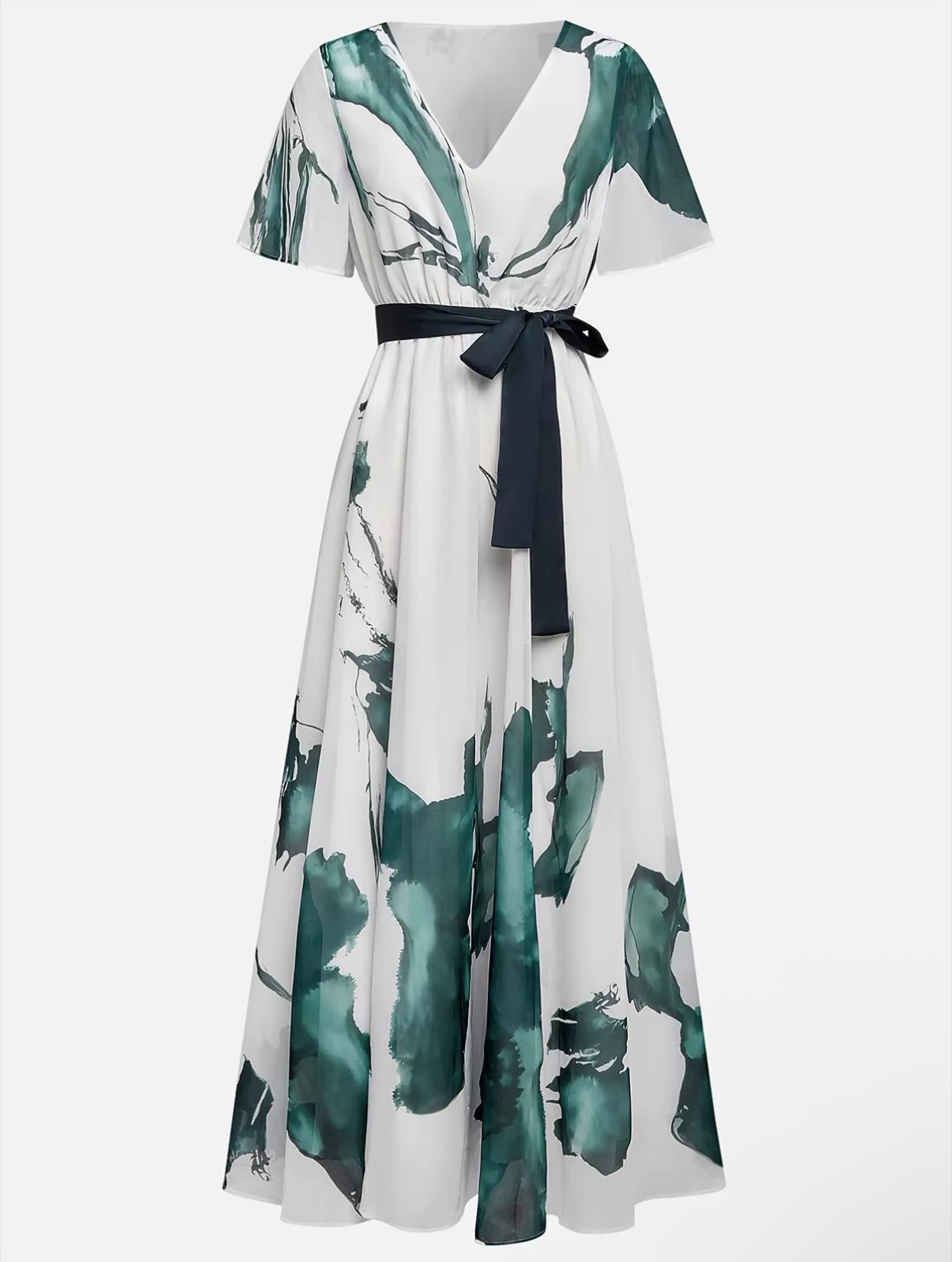 Dione – Watercolor Print Maxi Dress