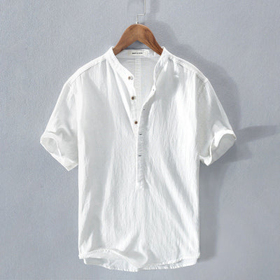 Elior – Breathable Cotton-Linen Collar Shirt