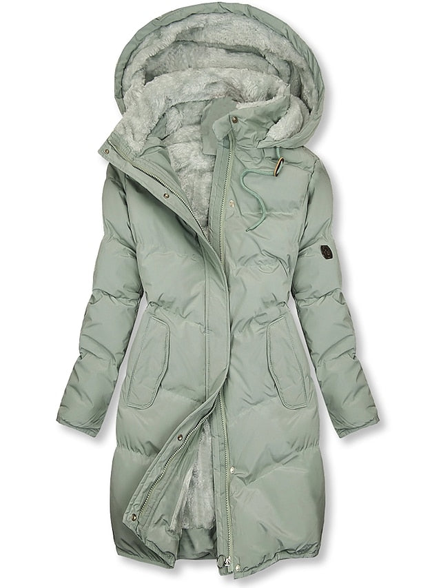 Julina - Long Hooded Puffer Jacket