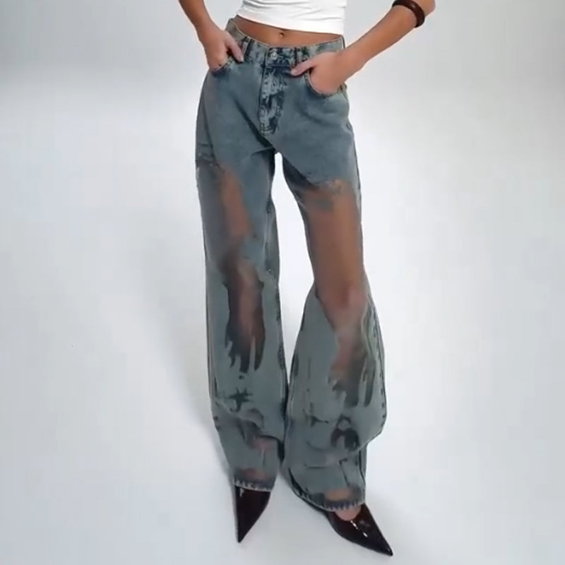Lisa - Patchwork Denim Pants