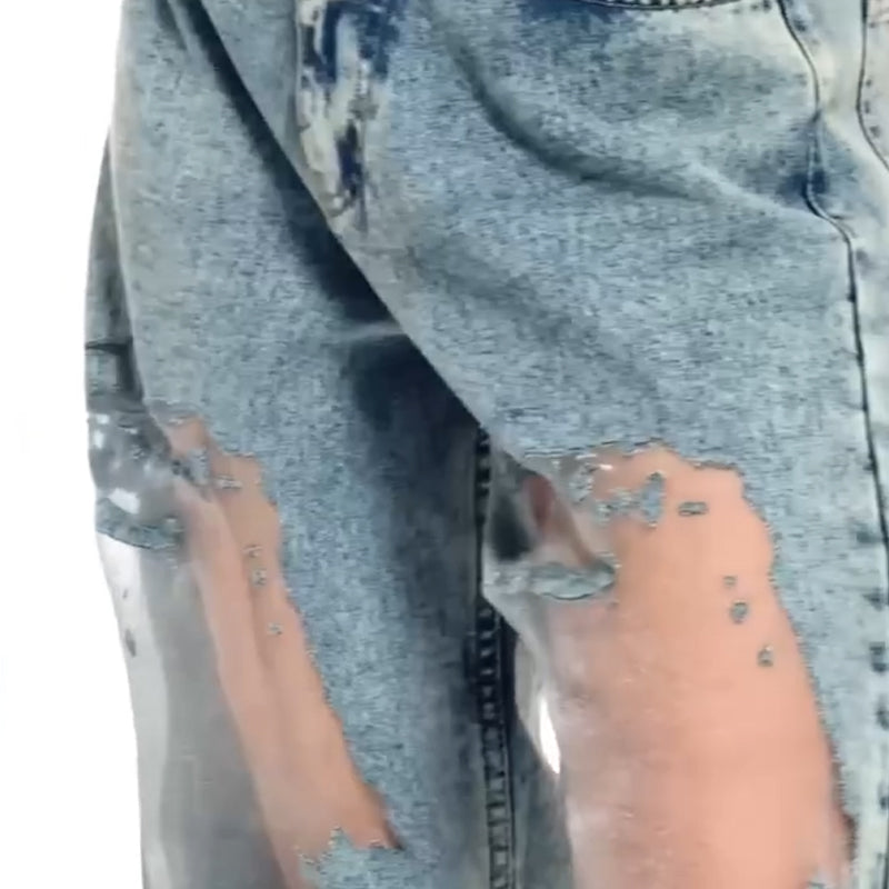 Lisa - Patchwork Denim Pants