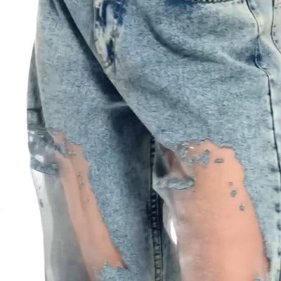 Lisa - Patchwork Denim Pants