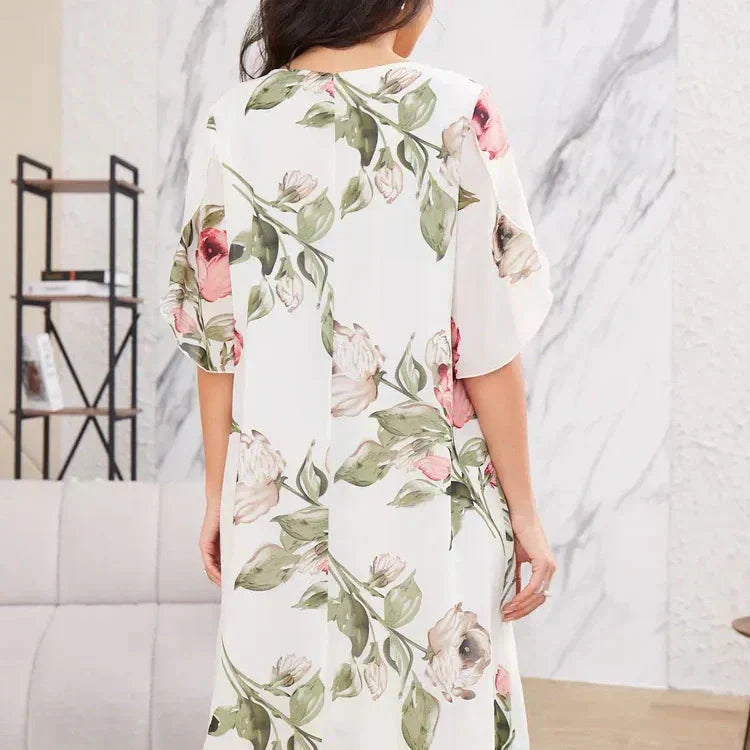 Marcella – Watercolour Chiffon Maxi Dress