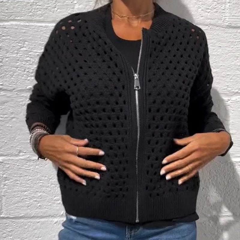Maryse - Knitted Zipper Jacket