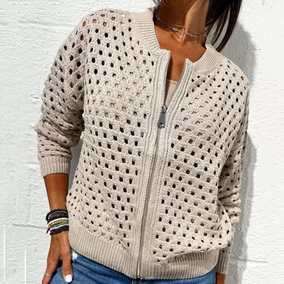 Maryse - Knitted Zipper Jacket