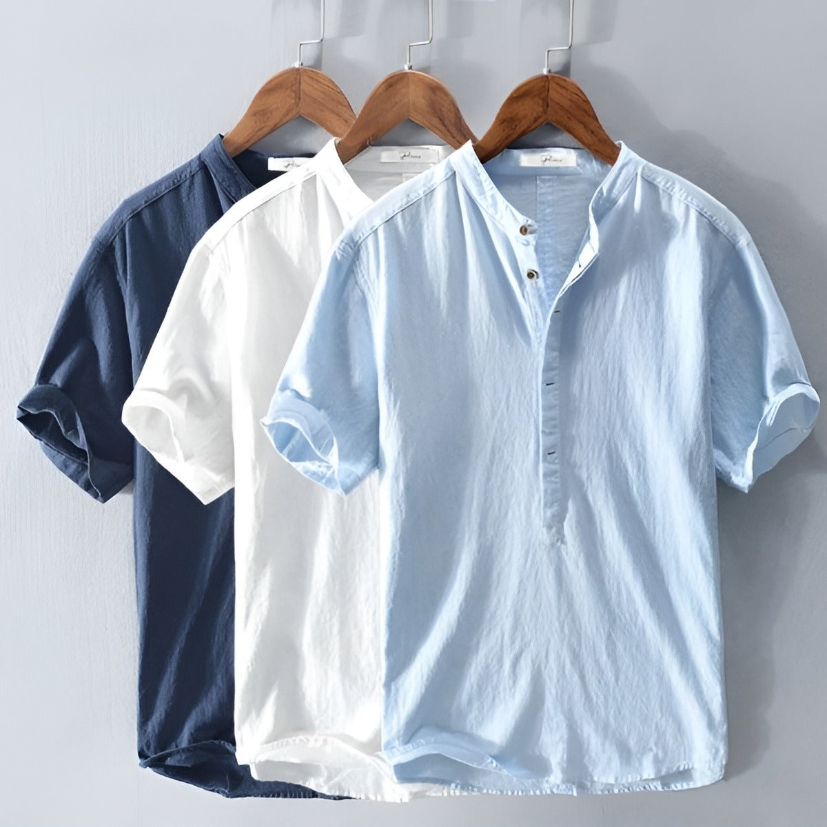 Elior – Breathable Cotton-Linen Collar Shirt